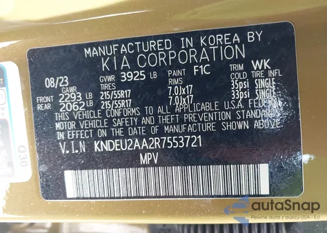 2024 Kia Seltos S from USA, damaged, VIN KNDEU2AA2R7553721